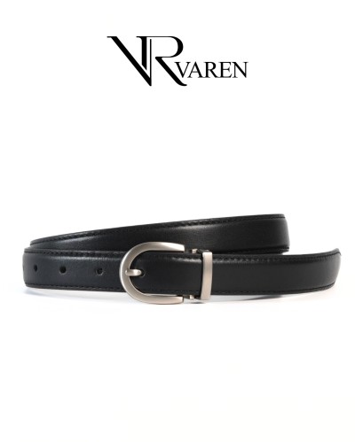 Thắt Lưng Da Bò Bản Nhỏ 2.3cm VAREN AMOR Dây Nịt Unisex Nam Nữ Cao Cấp Bền Bỉ TL002 AM