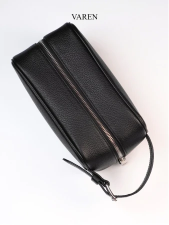 Túi Cầm Tay Da Bò Vân Hạt VAREN – Dopp Kit Đựng Đồ Chăm Sóc Cá Nhân Cao Cấp
